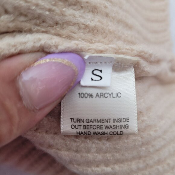 For G And PL Women's Color Block Mock Neck Sweater  Pullover Camel Size Small - Picture 7 of 9